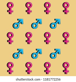 Genders symbol pattern background