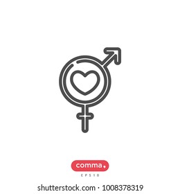 Genders vector icon