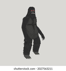 Genderuwo Big and Black Indonesian Ghost with Fangs