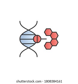 Gene color gradient vector icon