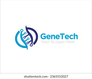 diseños de logotipos de tecnología de genes o de ADN para investigaciones de laboratorio y salud