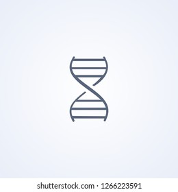 Gene, DNA, vector best line icon on white background , EPS 10