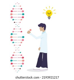 Gene editing concept vector illustration graphic