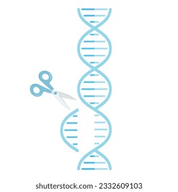 Gene editing double helix DNA concept vector illustration graphic