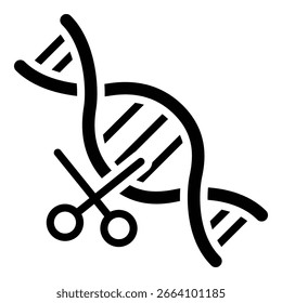 Gene Editing Icon Bold Style For Various Design Purposes