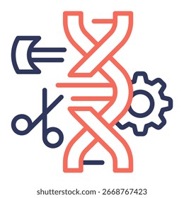 Gene Editing Icon Element For Design And Vector