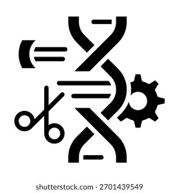 Elemento De Icono De Edición De Genes Para Diseño Y Vector