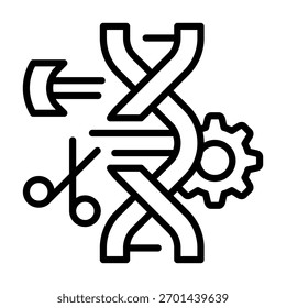 Elemento De Icono De Edición De Genes Para Diseño Y Vector