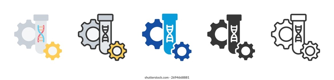 Conjunto de iconos de edición de genes Estilo múltiple Varias colecciones