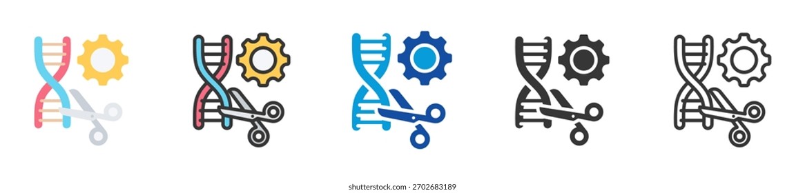 Conjunto de iconos de edición de genes Estilo múltiple Varias colecciones