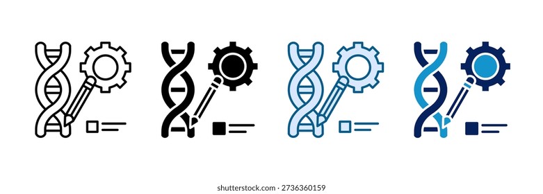 Gene Editing Icon Set Multiple Style Collection