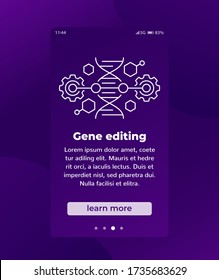 Gene editing mobile app screen design