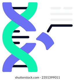 Gene Editing Technology Icon for uiux, infographic, etc