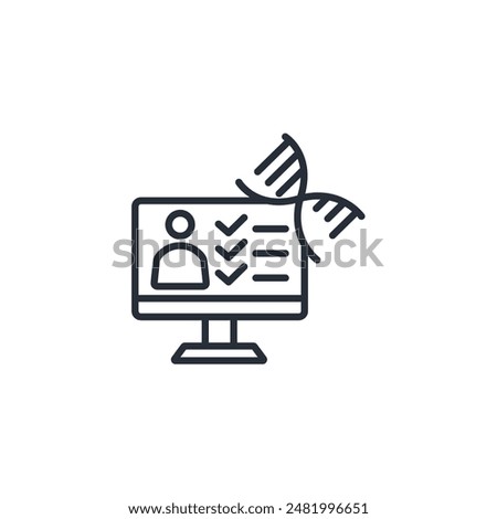 gene expression icon. vector.Editable stroke.linear style sign for use web design,logo.Symbol illustration.