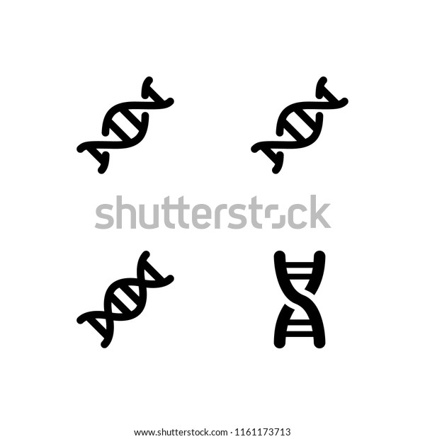 Gene Icon 4 Gene Set Dna Stock Vector (Royalty Free) 1161173713 ...