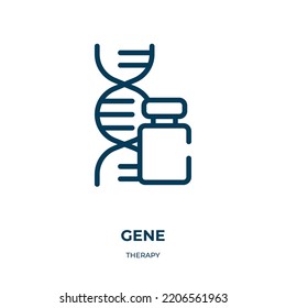 Gene Icon. Linear Vector Illustration From Therapy Collection. Outline Gene Icon Vector. Thin Line Symbol For Use On Web And Mobile Apps, Logo, Print Media.