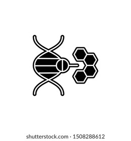Gene icon. Simple glyph, flat vector of biology icons for ui and ux, website or mobile application