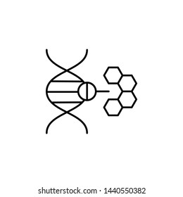 gene icon. Simple thin line, outline vector of Biology icons for UI and UX, website or mobile application
