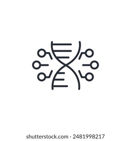 gene icon. vector.Editable stroke.linear style sign for use web design,logo.Symbol illustration.