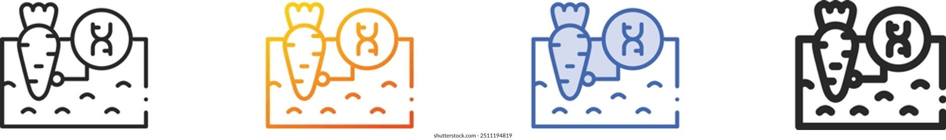 gene icon.Thin Linear, Gradient, Blue Stroke and bold Style Design Isolated On White Background
