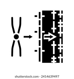 gene mapping cryptogenetics glyph icon vector. gene mapping cryptogenetics sign. isolated symbol illustration