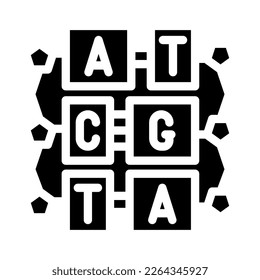 gene molecular structure glyph icon vector. gene molecular structure sign. isolated symbol illustration