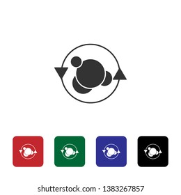 Gene, science, atom vector icon. Simple element illustration from biotechnology concept. Gene, science, atom vector icon. Bioengineering vector Illustration.