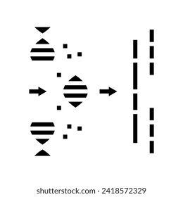 gene splicing cryptogenetics glyph icon vector. gene splicing cryptogenetics sign. isolated symbol illustration