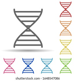 Gene structure in multi color style icon. Simple thin line, outline vector of science icons for ui and ux, website or mobile application