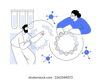 Gene therapy abstract concept vector illustration. Genetic cancer treatment, genes transfer therapy, regenerative medicine, experimental approach in oncology, prevent disease abstract metaphor.