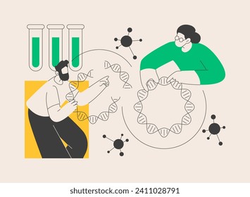 Gene therapy abstract concept vector illustration. Genetic cancer treatment, genes transfer therapy, regenerative medicine, experimental approach in oncology, prevent disease abstract metaphor.