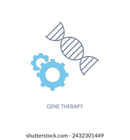 gene therapy concept line icon. Simple element illustration. gene therapy concept outline symbol design.