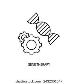 gene therapy concept line icon. Simple element illustration. gene therapy concept outline symbol design.