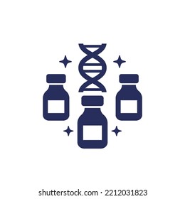 Gene Therapy Drugs Icon On White