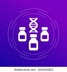 Gene Therapy Drugs Icon, Vector