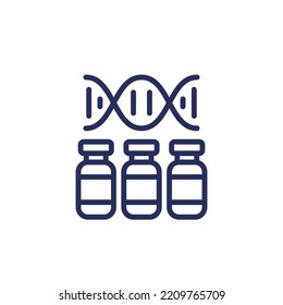 Gene Therapy Drugs Line Icon