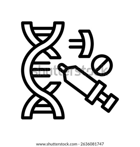 Gene Therapy Icon Line Vector Illustration