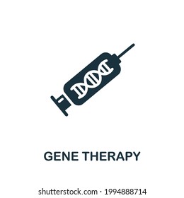 Gene Therapy icon. Monochrome simple element from therapy collection. Creative Gene Therapy icon for web design, templates, infographics and more