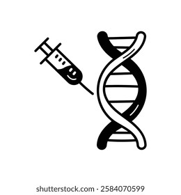 Gene Therapy icon vector stock illustration