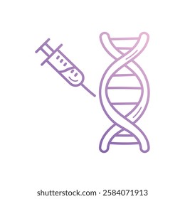 Gene Therapy icon vector stock illustration