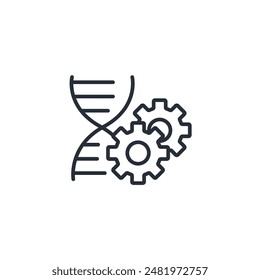 gene therapy icon. vector.Editable stroke.linear style sign for use web design,logo.Symbol illustration.
