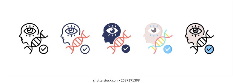 Gene Therapy Multistyle Icon Set