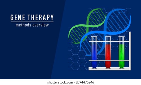 Gene Therapy Vial Acid Background Stock Vector (Royalty Free ...