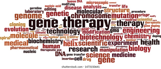 Gene Therapy Word Cloud Concept Collage Stock Vector (Royalty Free ...