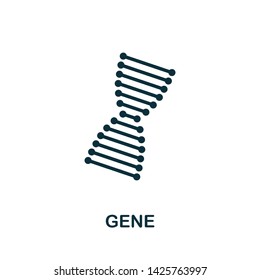 Gene vector icon illustration. Creative sign from biotechnology icons collection. Filled flat Gene icon for computer and mobile. Symbol, logo vector graphics.