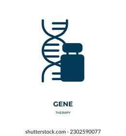 gene vector icon. gene, research, laboratory filled icons from flat therapy concept. Isolated black glyph icon, vector illustration symbol element for web design and mobile apps