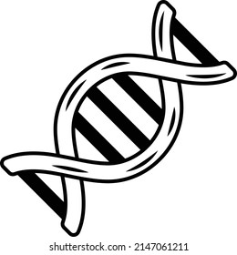 Icono de línea vector de genes Diseño, Símbolo de sistema de órganos, Signo de anatomía humana, ilustración de material corporal humano, Concepto de ADN humano,