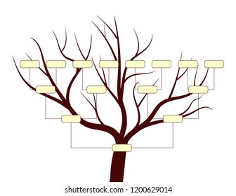 Genealogical Family Tree Vector Design Stock Vector (Royalty Free ...