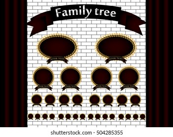 Genealogical tree of your family. Vector illustration