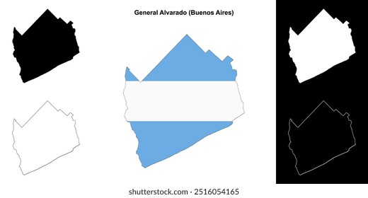 Mapa geral do departamento de Alvarado (Buenos Aires)